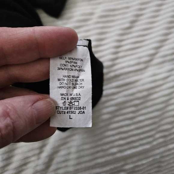 BIBI Black Women's Top w/ Animal Print Bow Tie On One Shoulder Size L - Picture 5 of 5